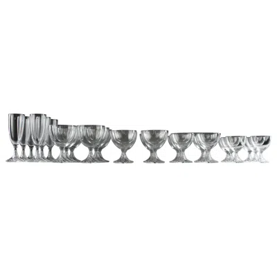 Pre-owned Lalique Marc  For  France, "rambouillet" Crystalware Service For 6 People In Gray