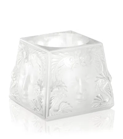 Lalique Masque De Femme Votive Candle Holder In Transparent