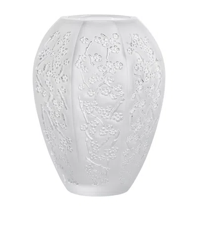 LALIQUE MEDIUM CRYSTAL SAKURA VASE