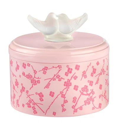 Lalique Medium Rose Nebula Fleurs De Cerisier Box In Pink