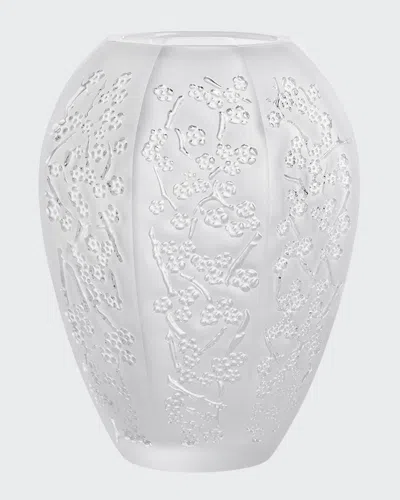 Lalique Medium Sakura Vase In Gray