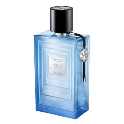 Lalique Men's Les Compositions Glorious Indigo Edp Spray 3.4 oz Fragrances 7640171196466 In Black / Indigo