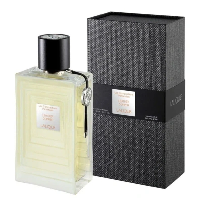 Lalique Men's Les Compositions Leather Edp Spray 3.4 oz Fragrances 7640111502975 In Black / Orange