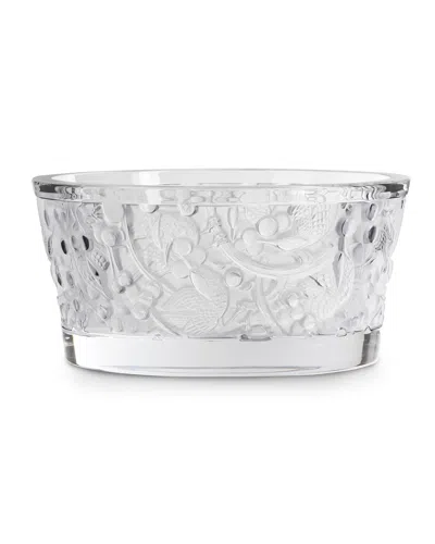 Lalique Merles And Raisins Bowl In Transparent