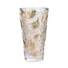 Lalique Merles & Raisins Large Gold Stamped Vase, Numbered Edition In Gold