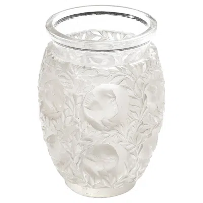 Pre-owned Lalique Mid-century Modernist Crystal Bagatelle Vase Signed  In Transparent