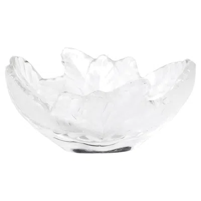 Pre-owned Lalique Mid-century Modernist  "compiegne" Frosted & Clear Glass Bowl In Gray