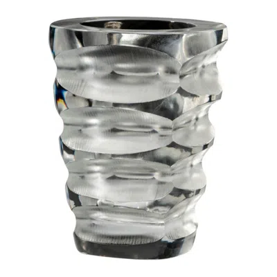 Pre-owned Lalique Mortefontaine Glass Vase – France, Late 20th Century. In Transparent