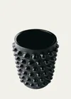 Lalique Mossi Black Xxl Vase - 12" In Black