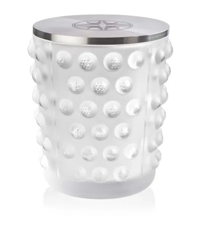 Lalique Mossi Candle Vase In White