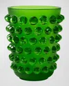 Lalique Crystal Mossi Vase In Green