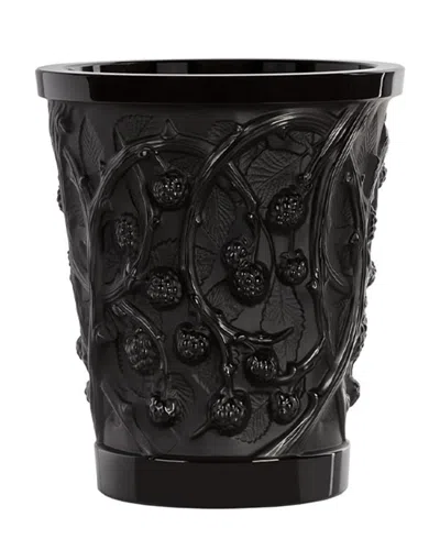 Lalique Mures Vase, Black