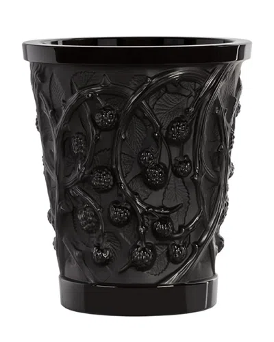 Lalique Crystal Mã»res Vase In Black