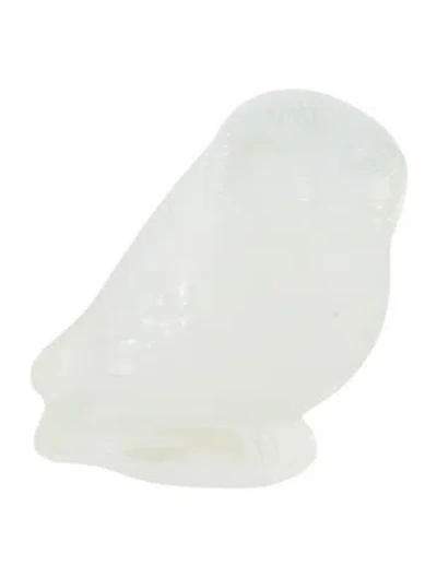 Pre-owned Lalique Nyctal Owl Sculpture In Transparent