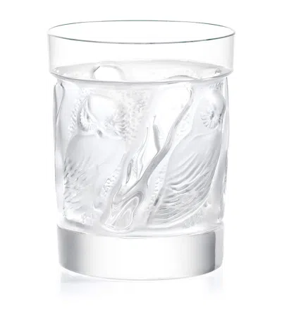 Lalique Owl Old Fashion Tumbler In Transparent