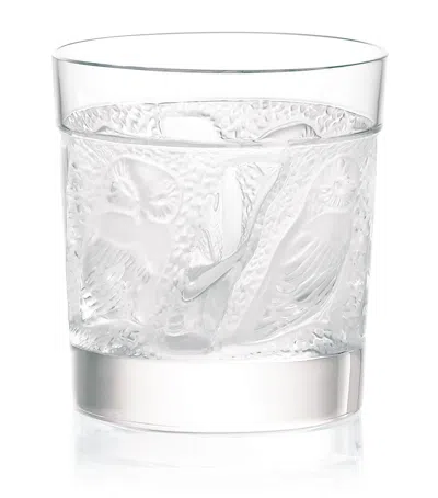 Lalique Owl Whisky Tumbler In Transparent