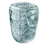 Lalique Persepolis Blue Crystal Magnitude Medium Vase In Light Blue