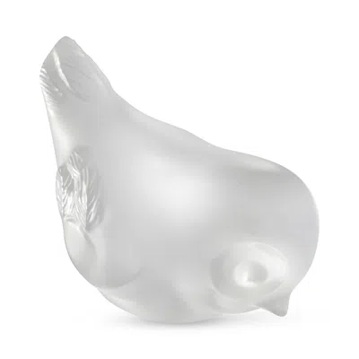 Lalique Piou-piou Head Down Crystal Sculpture In Transparent