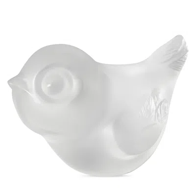 Lalique Piou Piou Head Up Crystal Figure In White