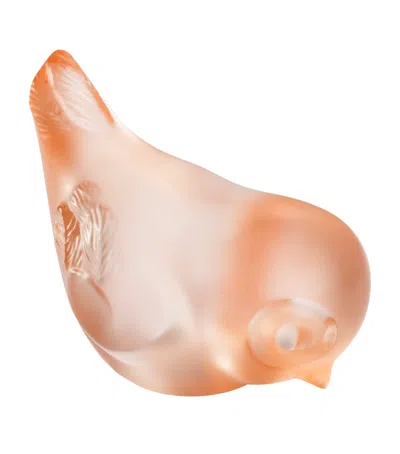 Lalique Piou-piou Head Down Sculpture In Clear