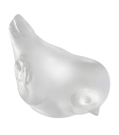 Lalique Piou-piou Head Down Sculpture In Clear