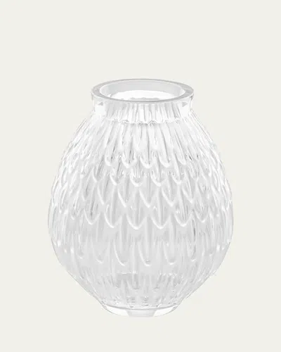 Lalique Plumes Vase Ss, Clear In Clear