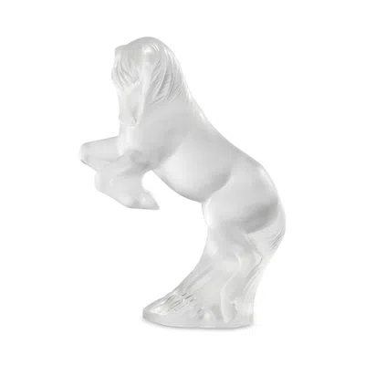 Lalique Prancing Horse Sculpture, Small In White