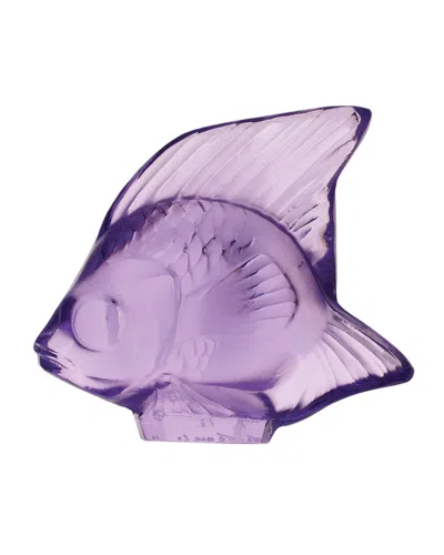 Lalique Purple Fish In Light Violet