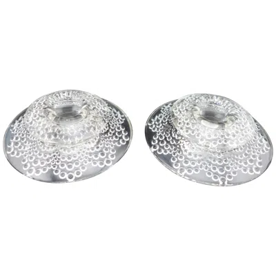 Pre-owned Lalique R  Pair Of St Gall Candleholders, 1934 In Gray
