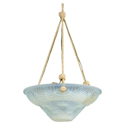 Pre-owned Lalique Ranc Freres  Art Deco Style Vintage Opaline Glass Plafonnier In Clear
