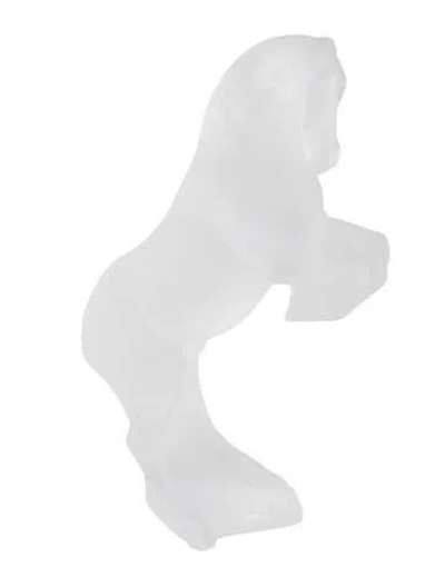 Pre-owned Lalique Rearing Horse Figurine In Transparent
