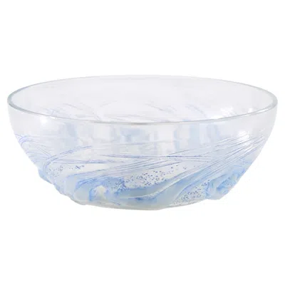 Pre-owned Lalique Rene  Art Deco Calypso Opalescent Glass Bowl In Transparent
