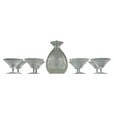 Pre-owned Lalique René , "fleurs" Champagne Service, France 1933 In Gray