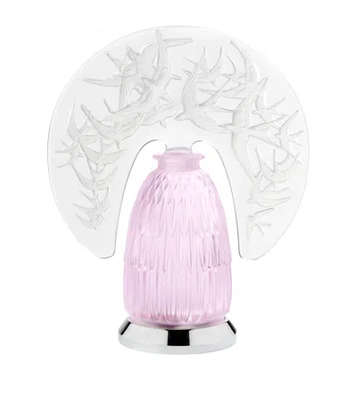 Lalique Rose Nebula Hirondelles Lamp In Transparent