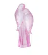 Lalique Rose Nebula Two Parakeets Sculpture In Pink