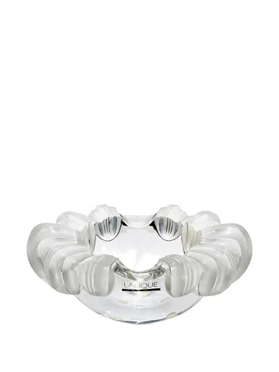 Lalique Ruffled Crystal Bowl In Transparent