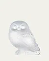 Lalique Shivers Crystal Owl Figure In Clear
