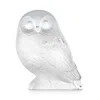 Lalique Shivers Crystal Owl Figure
