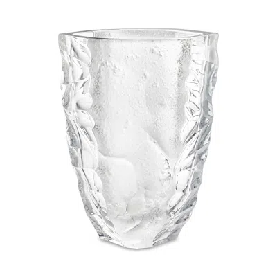 Lalique Silex Vase, Large In Transparent