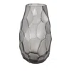 Lalique Small Silex Crystal Vase In Gray
