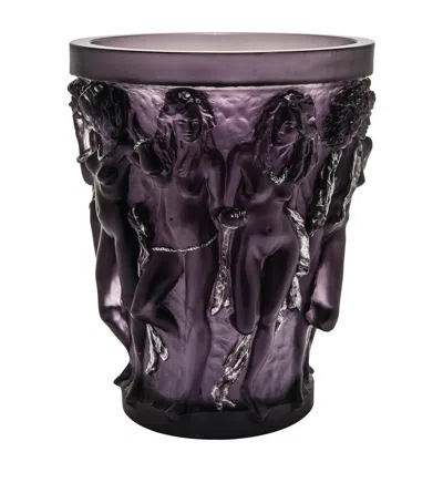 Lalique Sirènes Vase In Purple
