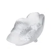 Lalique Anemone Crystal Sculpture In Black