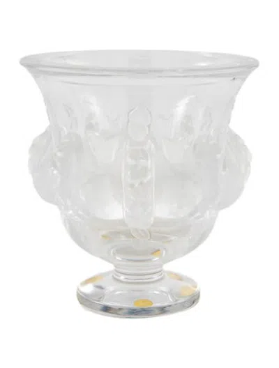 Pre-owned Lalique Small Crystal Dampierre Vase In Clear