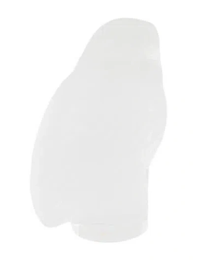 Pre-owned Lalique Small Owl Figurine In Clear