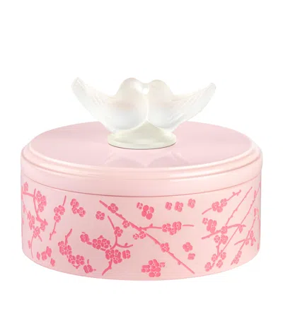 Lalique Small Rose Nebula Fleurs De Cerisier Box In Pink
