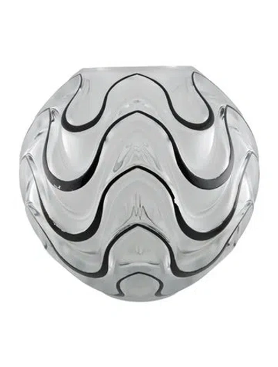 Pre-owned Lalique Spherical Frosted Vase In Transparent