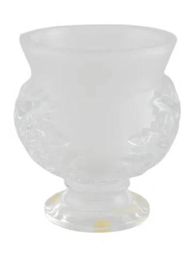 Pre-owned Lalique St. Cloud Acanthus Vase In Clear