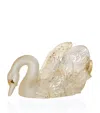 Lalique Swan Head Down Figure In Gold