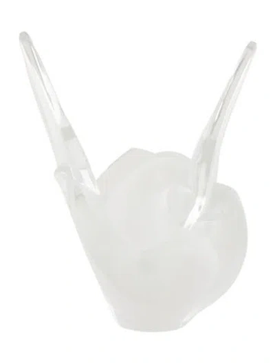 Pre-owned Lalique Sylvie Crystal Vase In Transparent