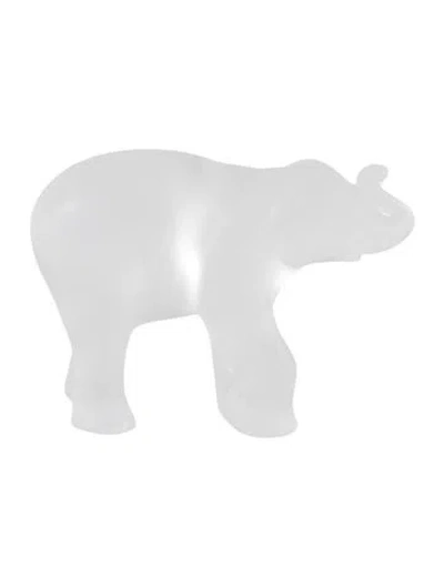 Pre-owned Lalique Timora Baby Elephant Figurine In Transparent